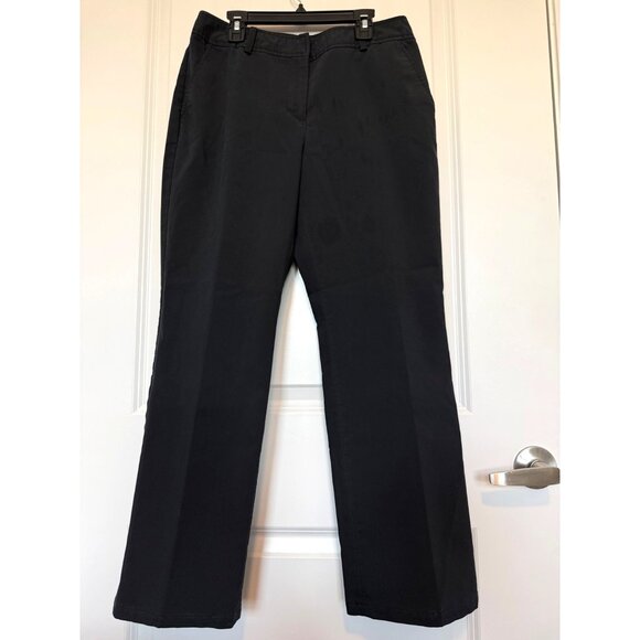 Talbots Heritage Womens Black Pants 6P Petite Straight Leg Office - Picture 1 of 7